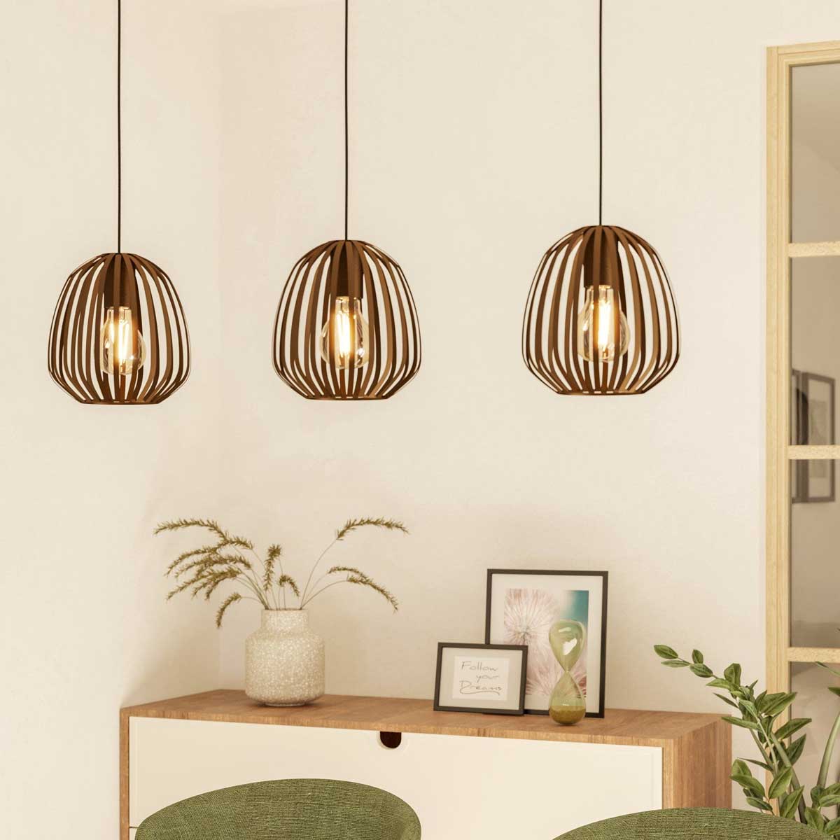 Espinal Linear Pendant 3 Light with Adjustable Suspension