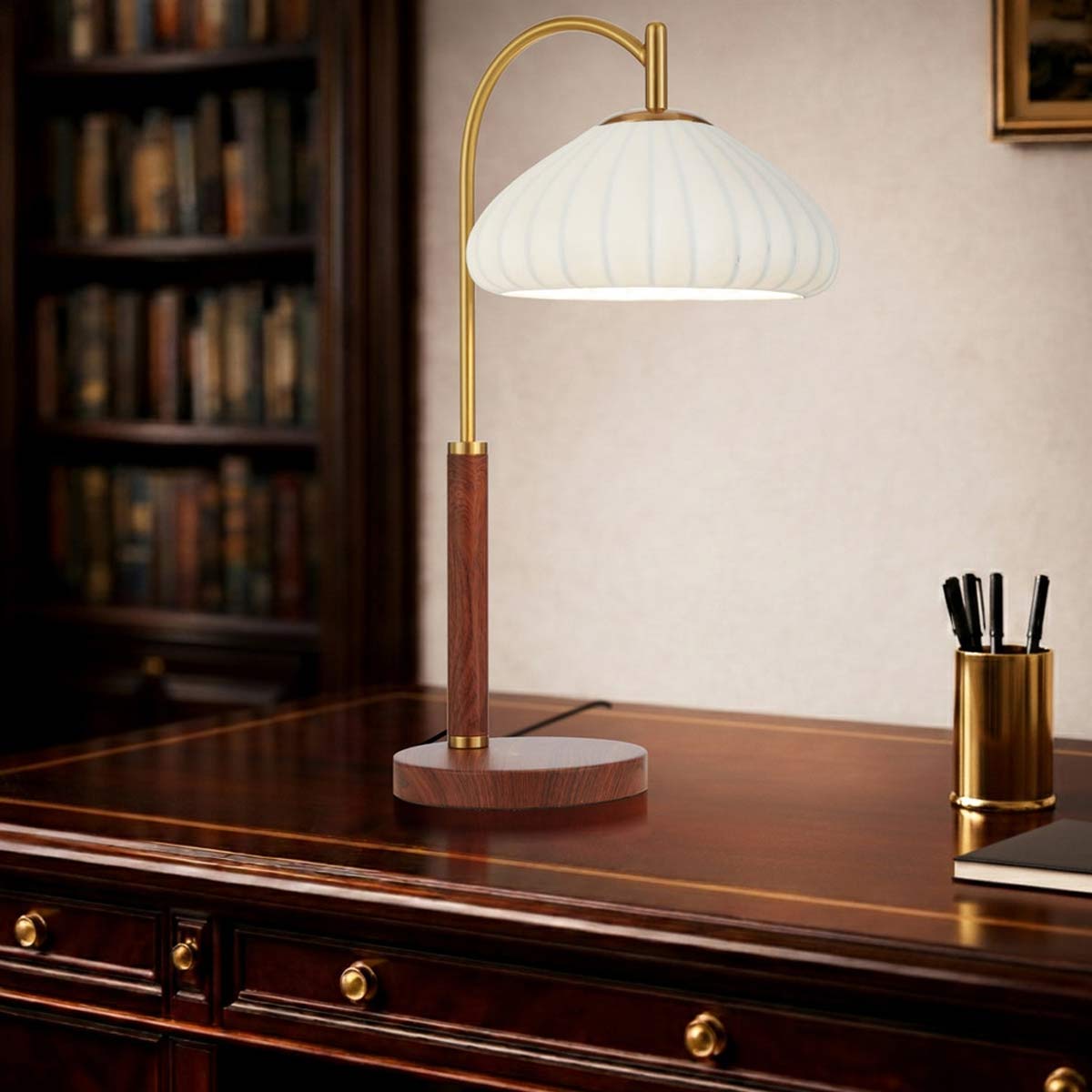 Estova Walnut Table Lamp