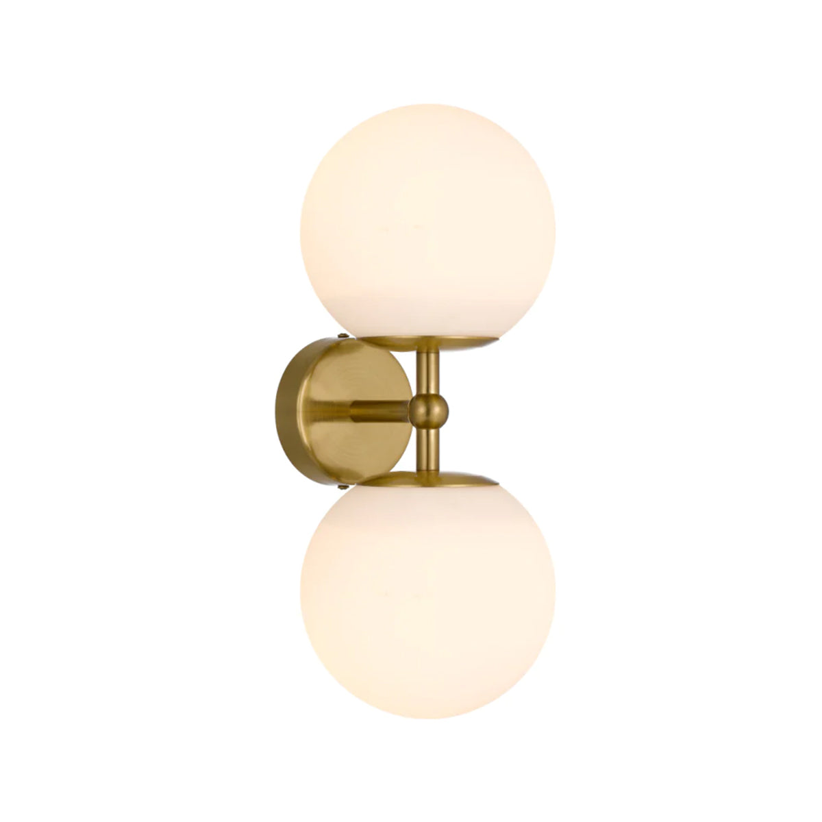 Eterna 2 Wall Light - Antique Gold, Twin Glass Spheres
