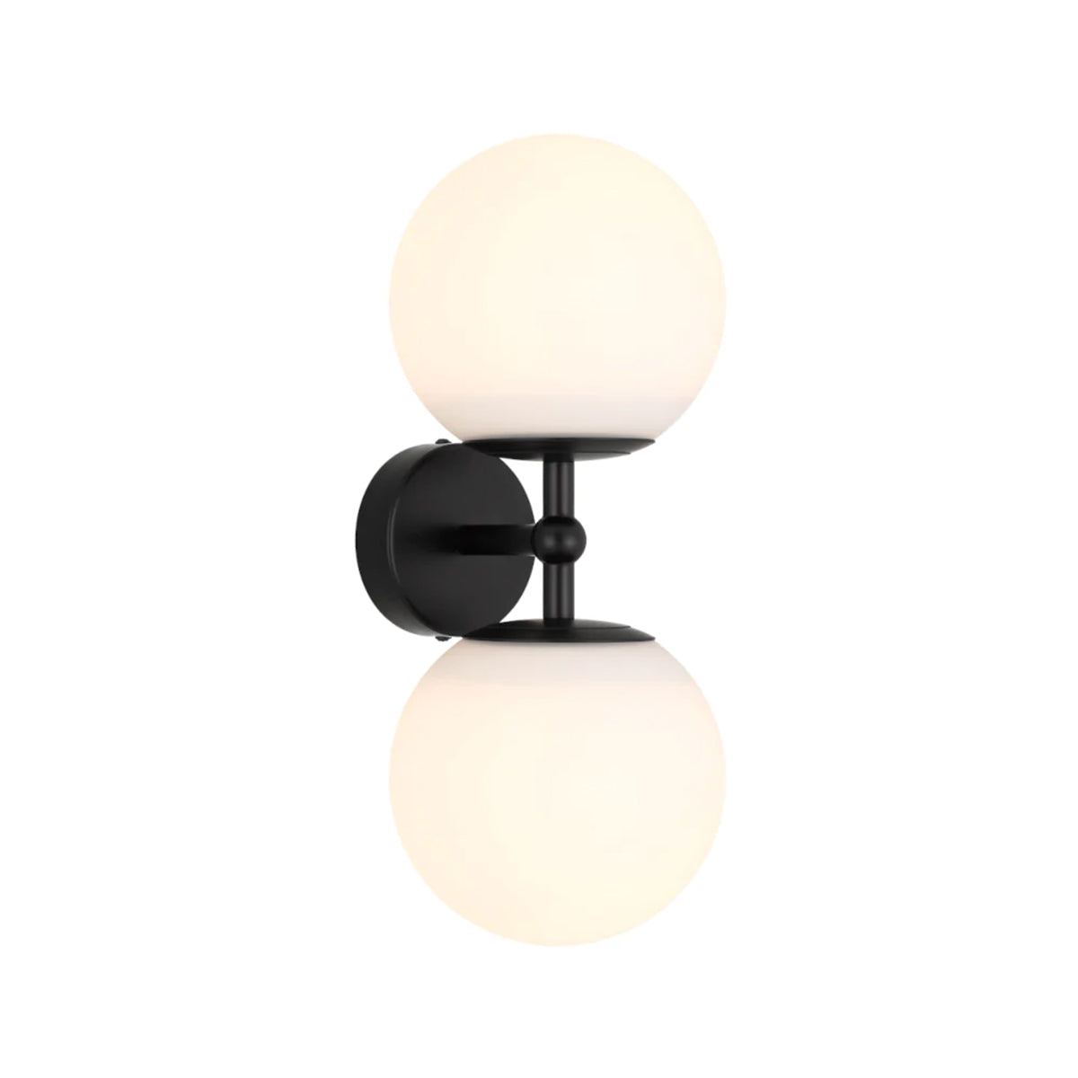 Eterna 2 Wall Light - Antique Gold, Twin Glass Spheres