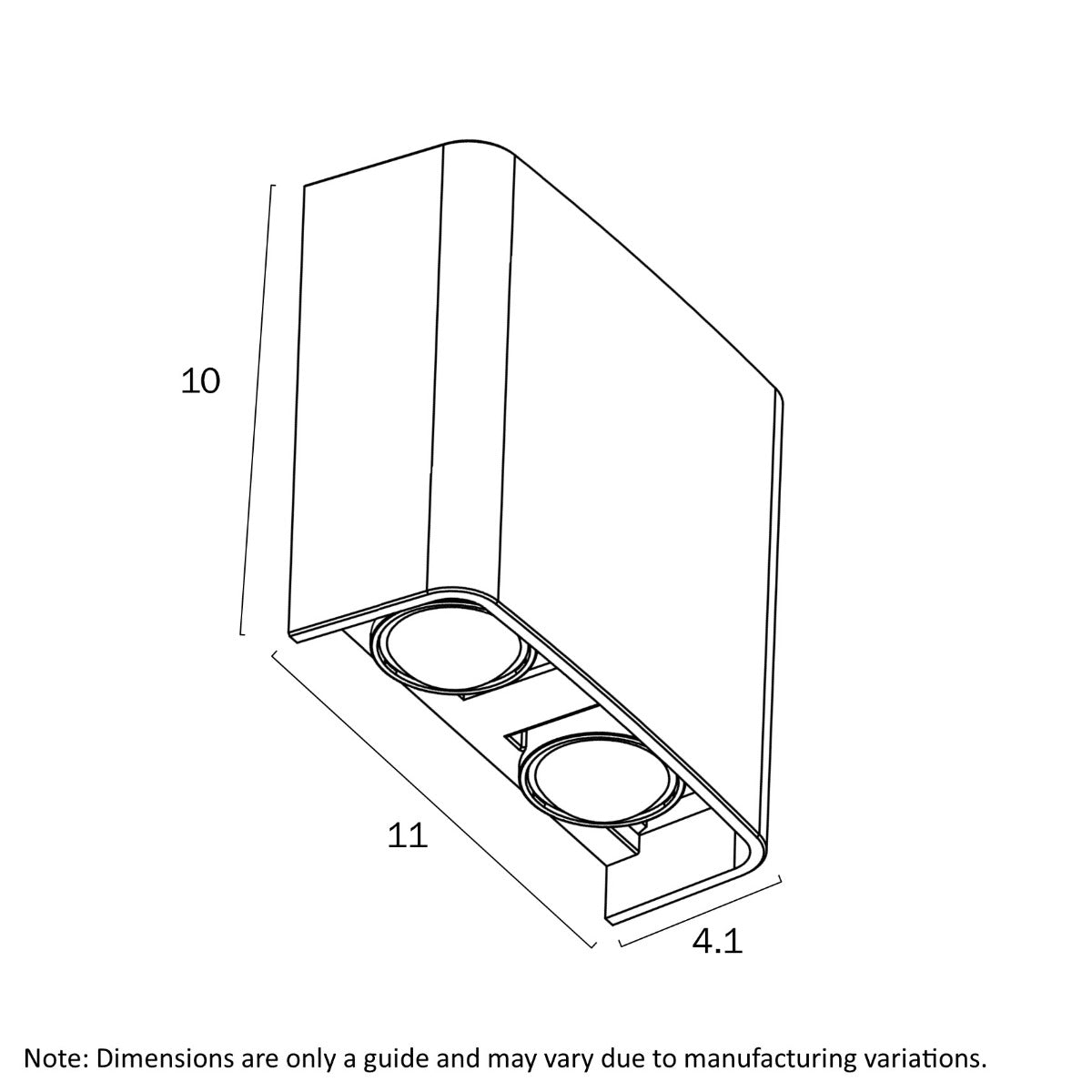 Eyvor 4-Light Tri-Colour LED Wall Lamp with IP65 Rating