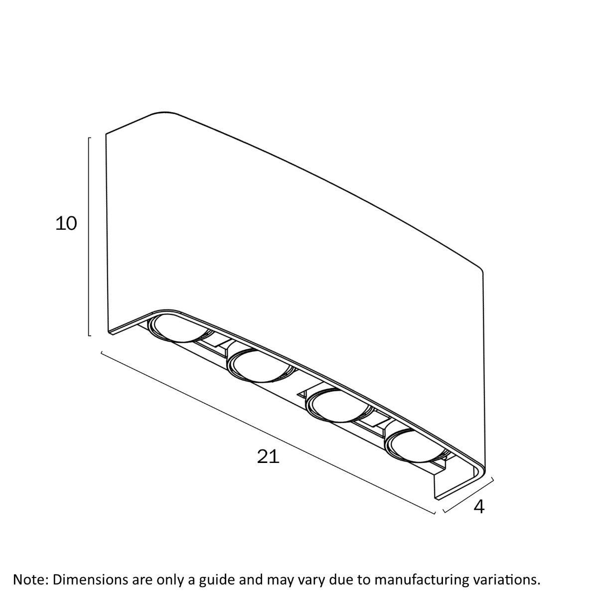 Eyvor 8 Light Wall Lamp with Tri-Colour LED Outdoor Lighting