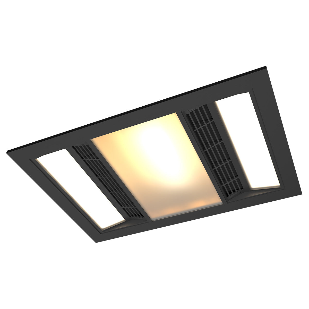 Fanforce Whirlwind Premium Bathroom 3 in 1 Heater Exhaust Fan Light-Black