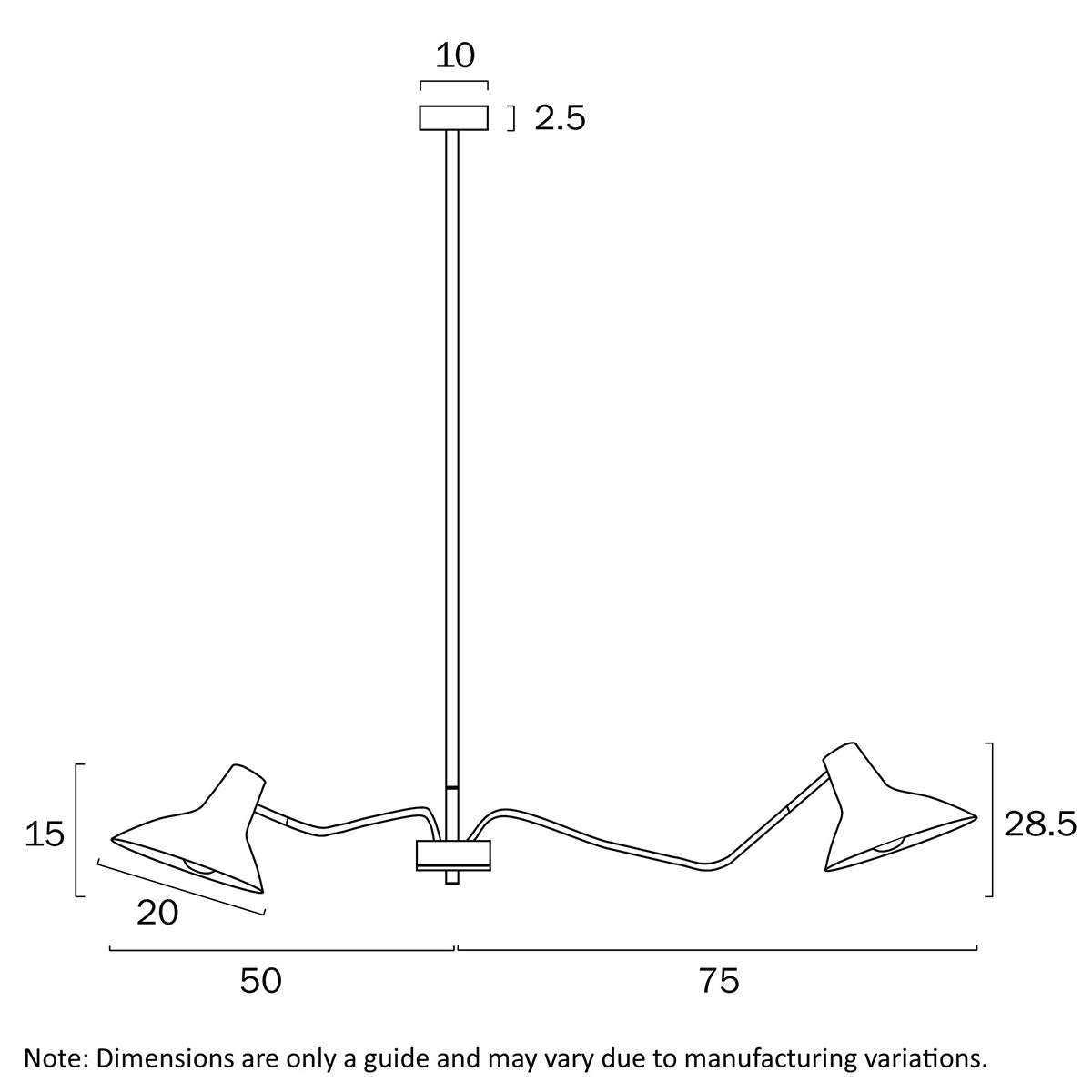 Farbon 12LT Pendant Light with Adjustable Arm