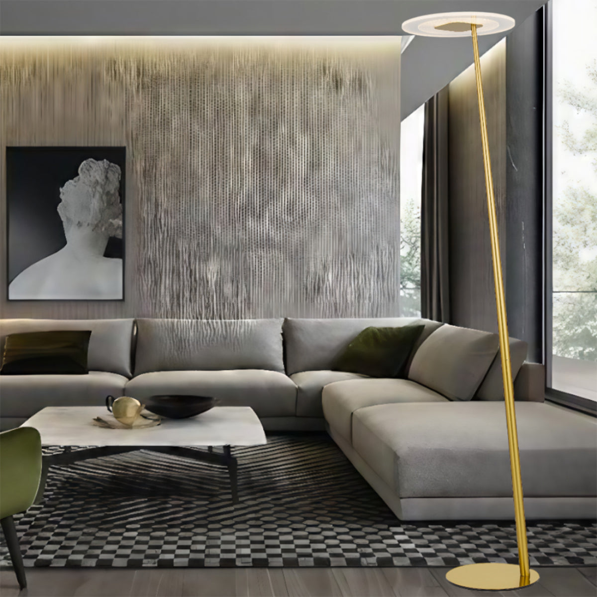 Faro LED Floor Lamp with Adjustable Brightness and Colour Settings