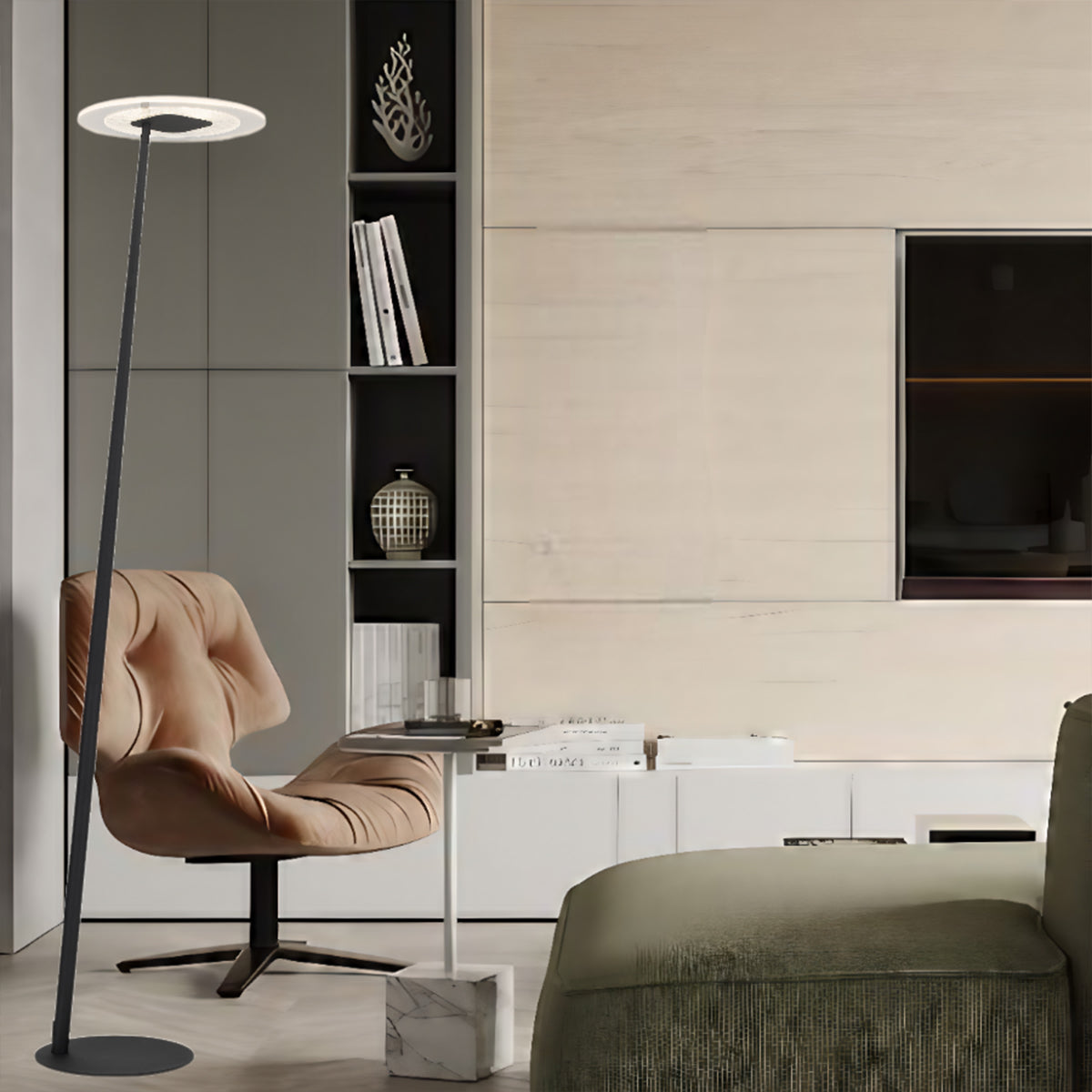 Faro LED Floor Lamp with Adjustable Brightness and Colour Settings