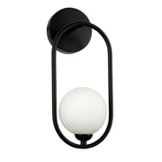 Dacaran Oval Wall Light with Opal Orb