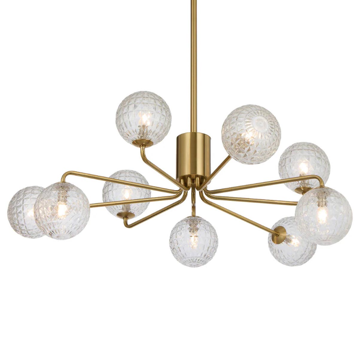 Felton 9 Light Glass Sphere Pendant with Interchangeable Shades