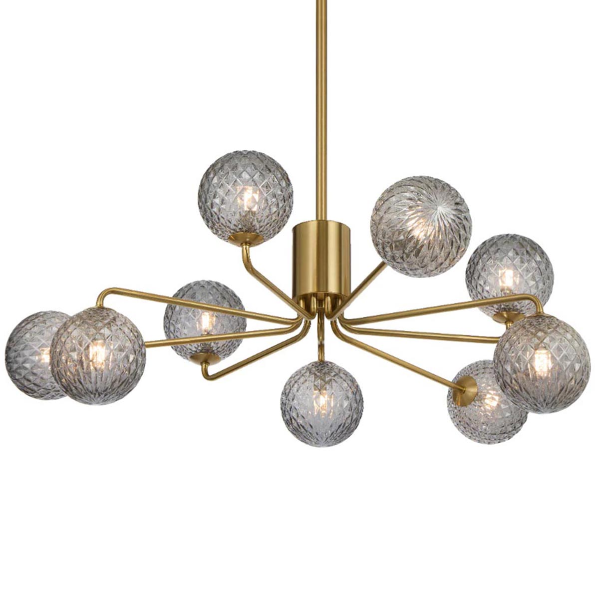 Felton 9 Light Glass Sphere Pendant with Interchangeable Shades