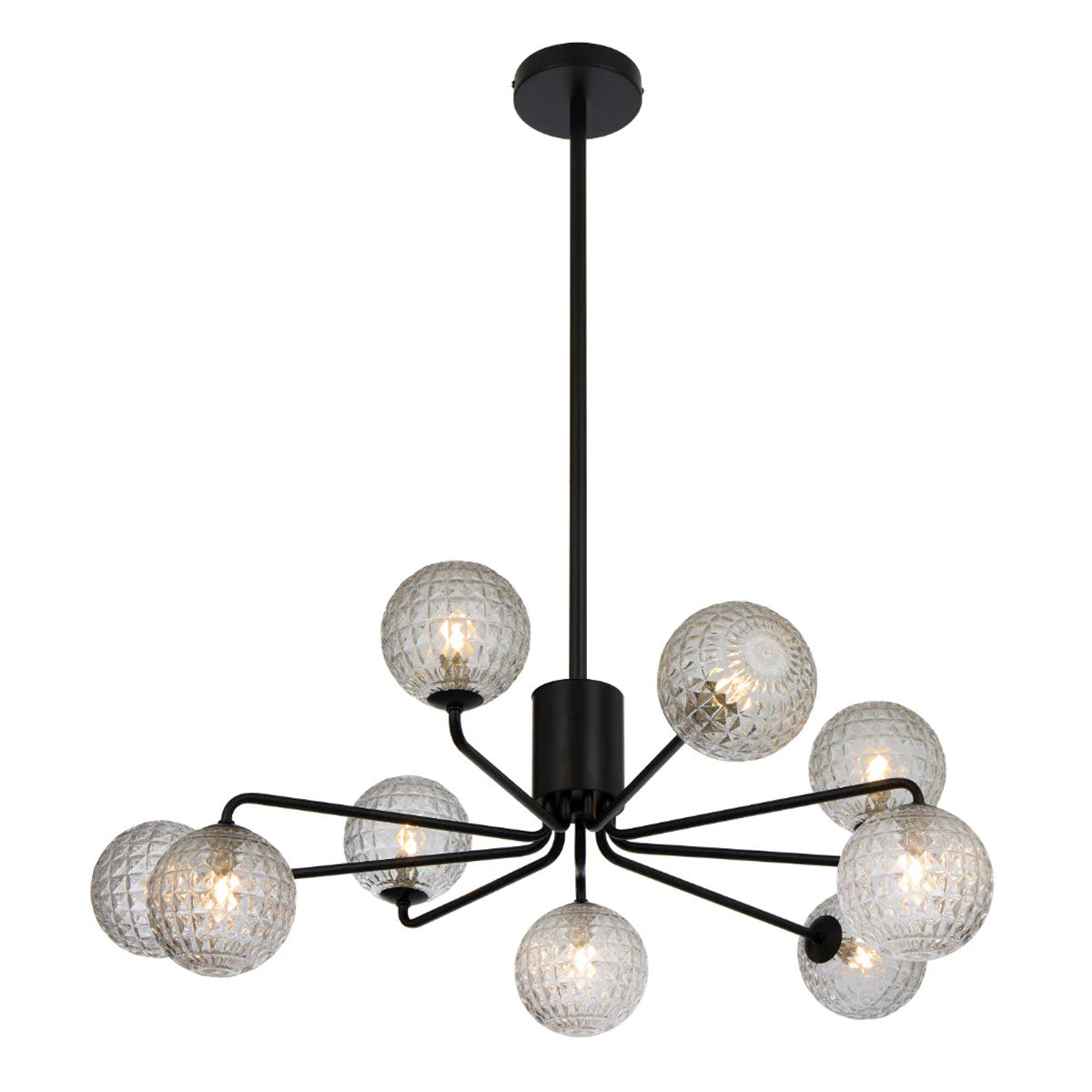 Felton 9 Light Glass Sphere Pendant with Interchangeable Shades