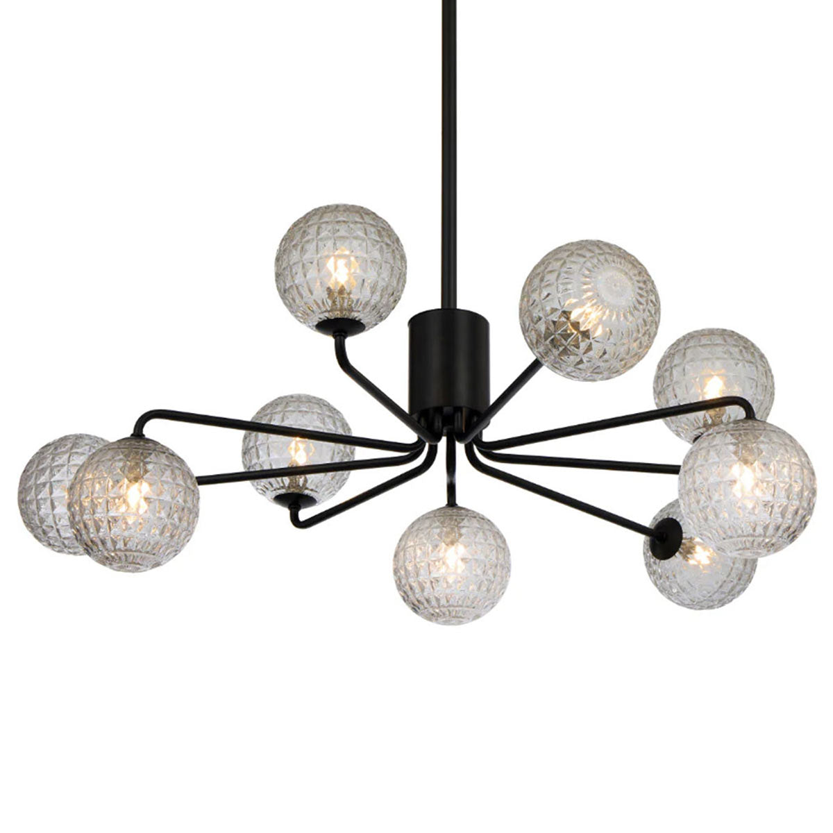 Felton 9 Light Glass Sphere Pendant with Interchangeable Shades