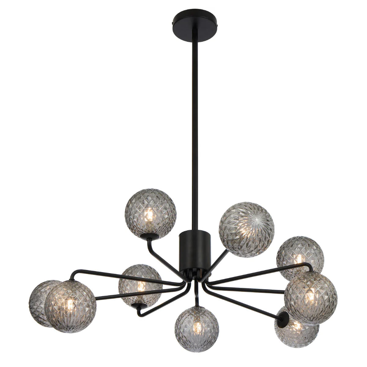 Felton 9 Light Glass Sphere Pendant with Interchangeable Shades