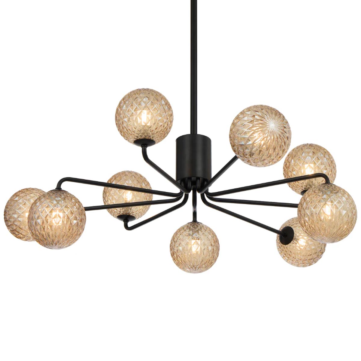 Felton 9 Light Glass Sphere Pendant with Interchangeable Shades
