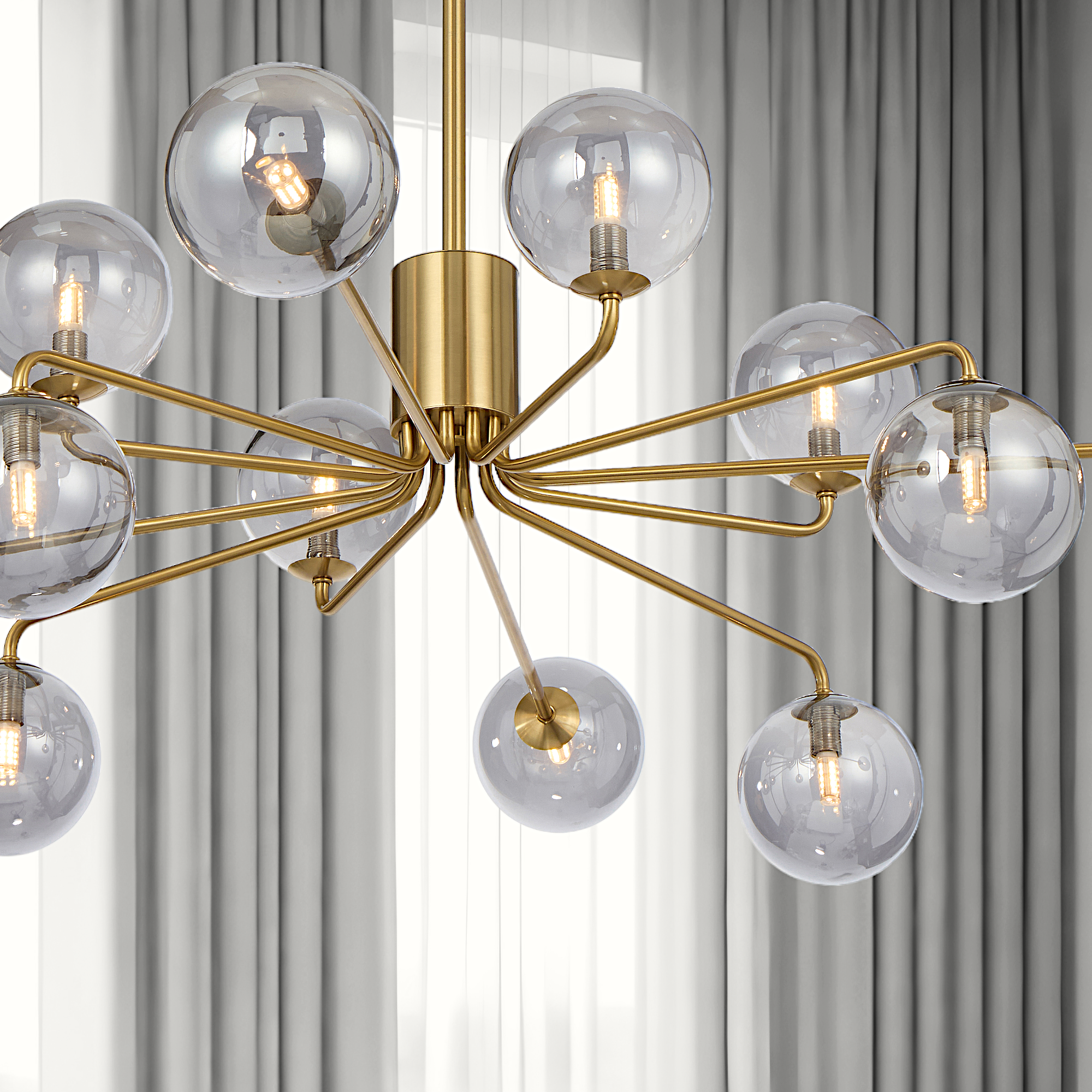 Felton 12 Light Glass Sphere Pendant with Interchangeable Shades