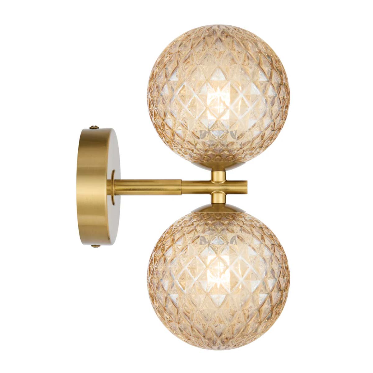 Felton 2 Light Glass Sphere Wall Light with Interchangeable Shades