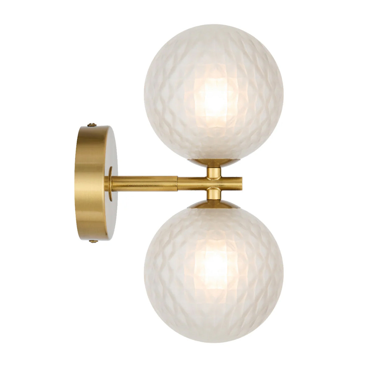 Felton 2 Light Glass Sphere Wall Light with Interchangeable Shades