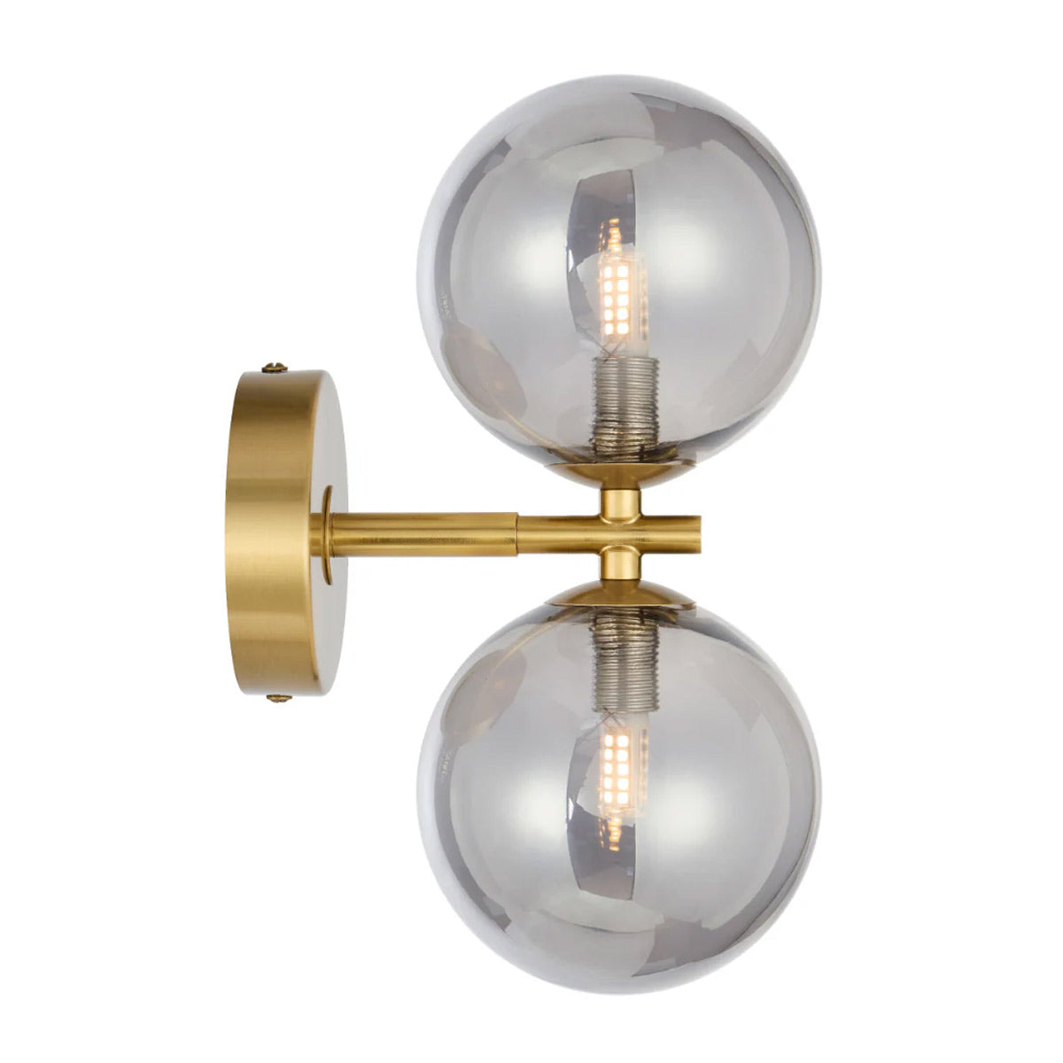 Felton 2 Light Glass Sphere Wall Light with Interchangeable Shades