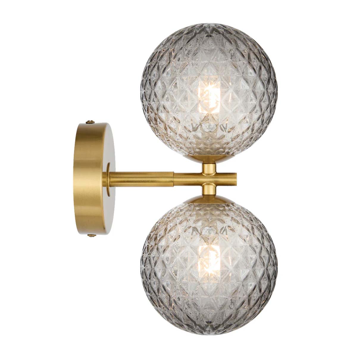 Felton 2 Light Glass Sphere Wall Light with Interchangeable Shades
