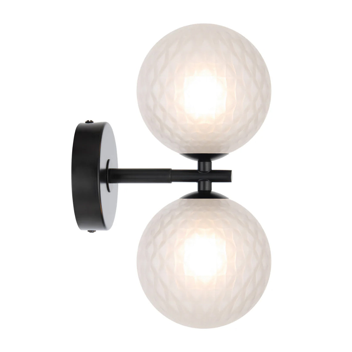Felton 2 Light Glass Sphere Wall Light with Interchangeable Shades