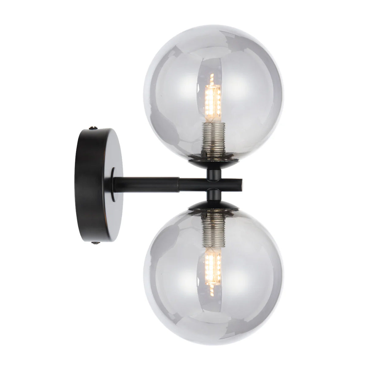 Felton 2 Light Glass Sphere Wall Light with Interchangeable Shades