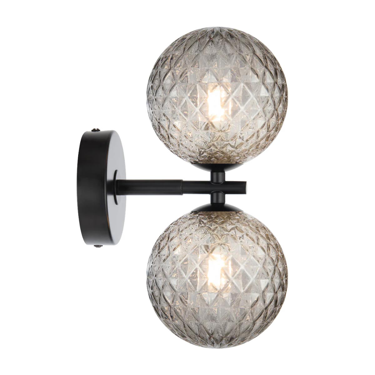 Felton 2 Light Glass Sphere Wall Light with Interchangeable Shades