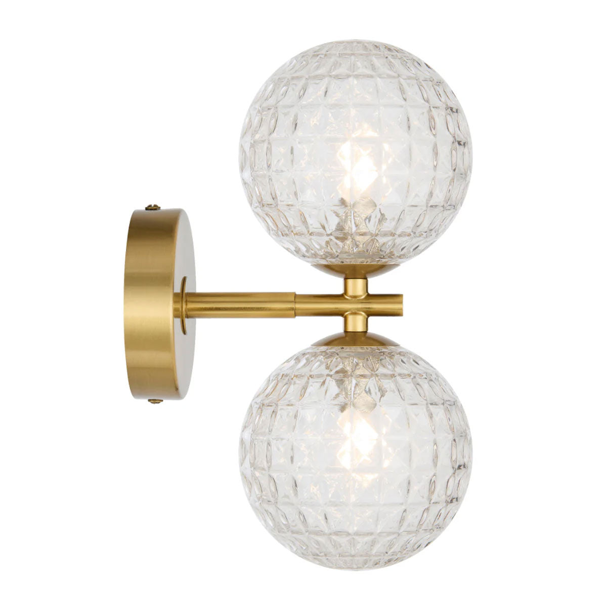 Felton 2 Light Glass Sphere Wall Light with Interchangeable Shades