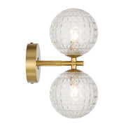 Felton 2 Light Glass Sphere Wall Light with Interchangeable Shades