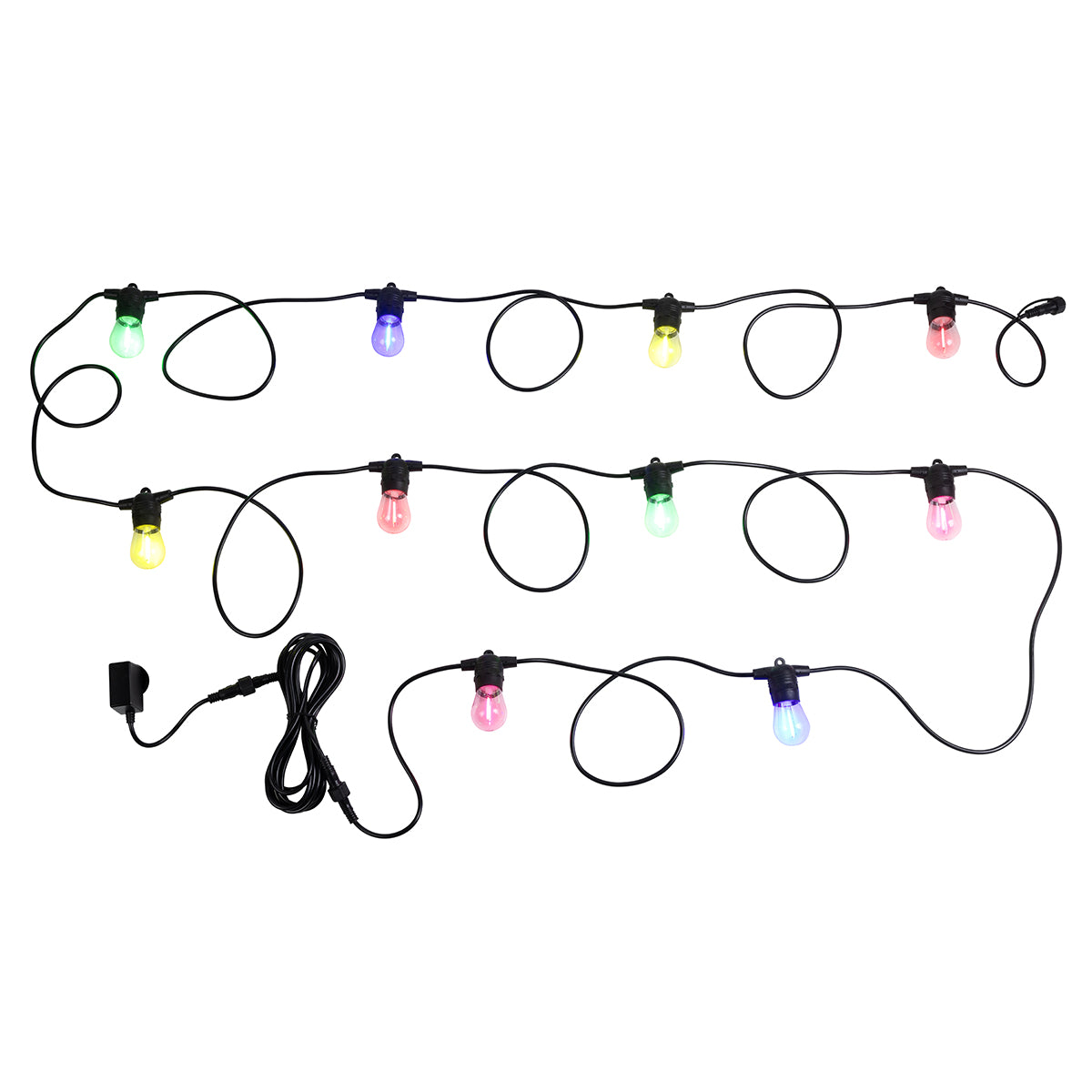 10 Light Fixed LED Festoon 13m IP55