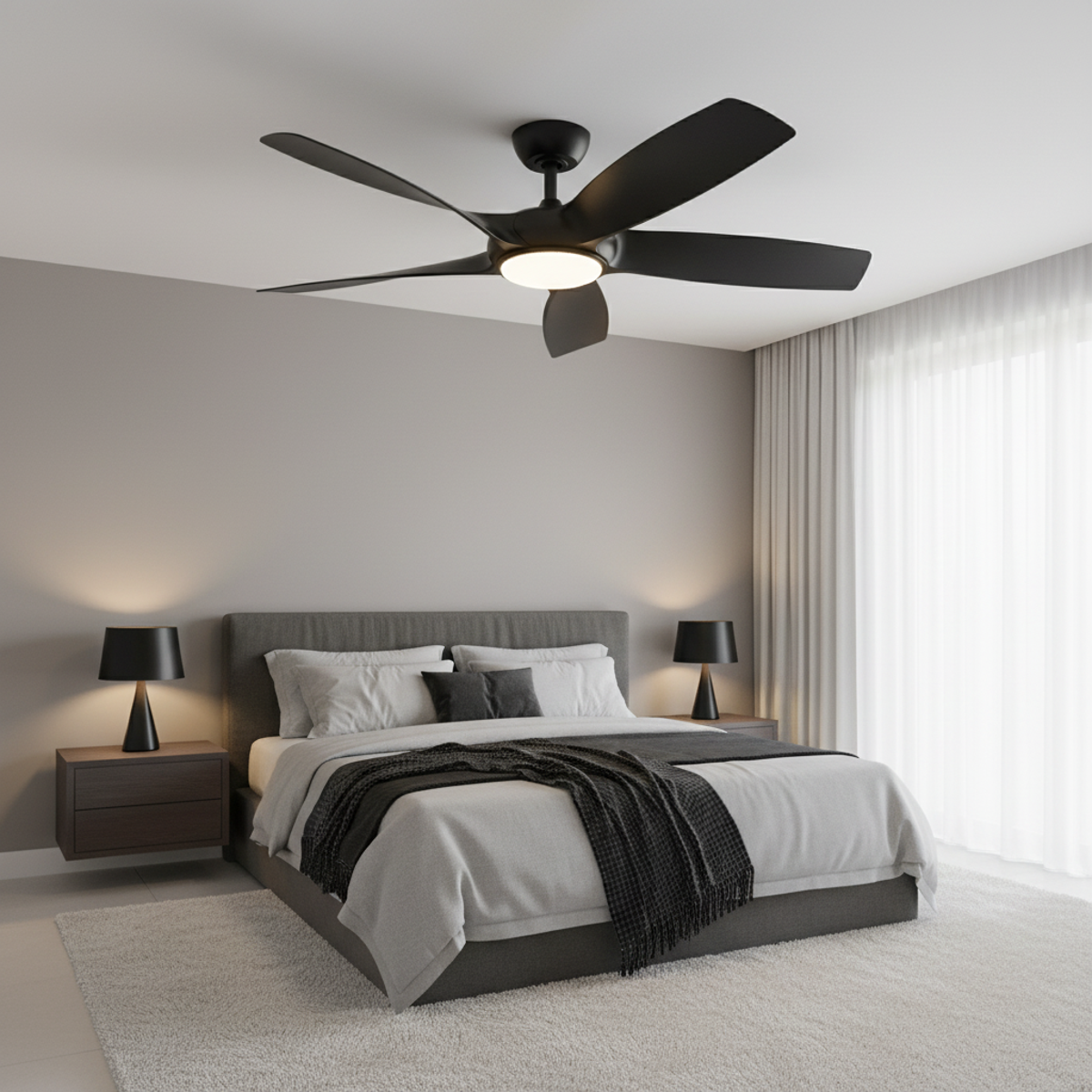 Vellora 54" Smart DC Ceiling Fan with LED Light & Remote