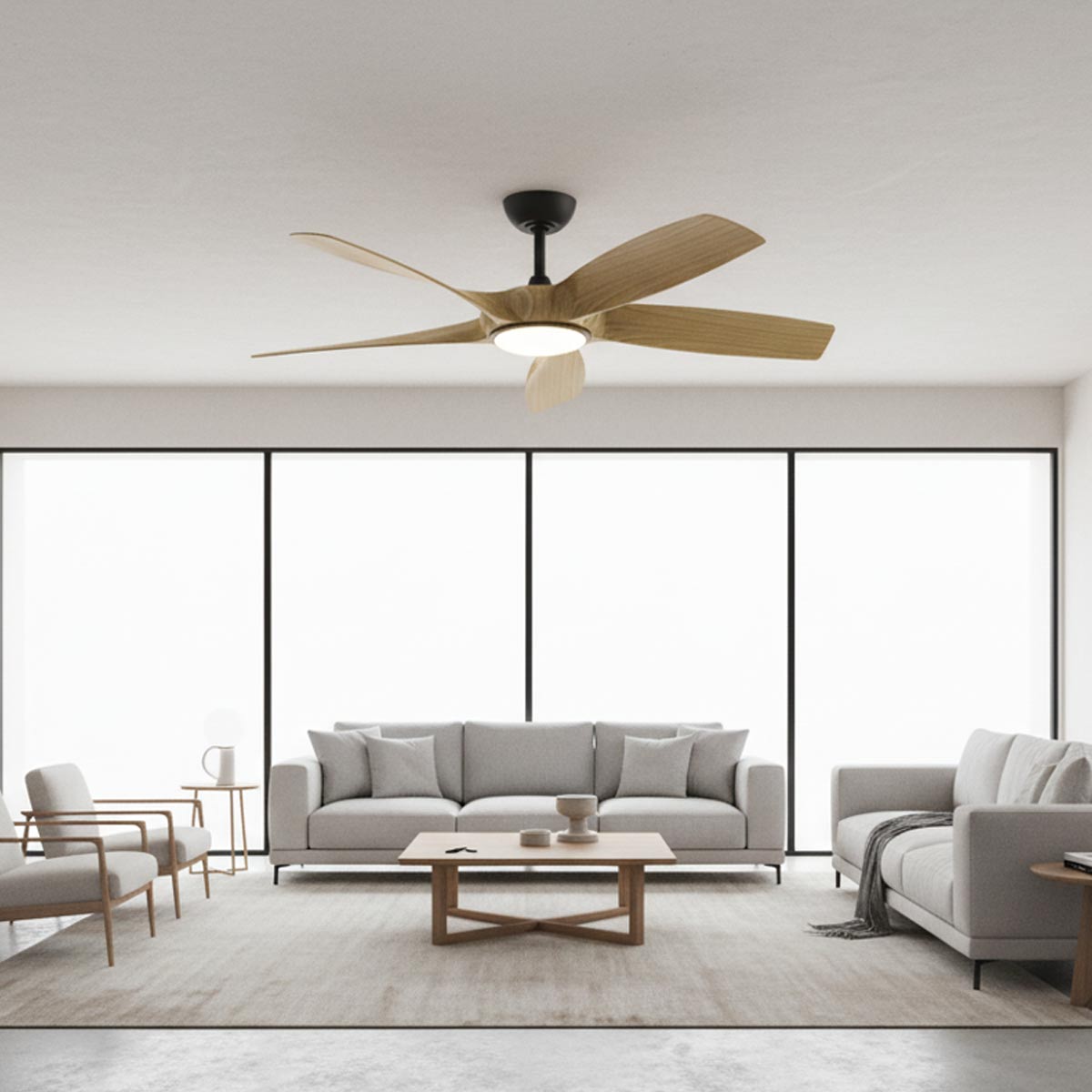 Vellora 54" Smart DC Ceiling Fan with LED Light & Remote