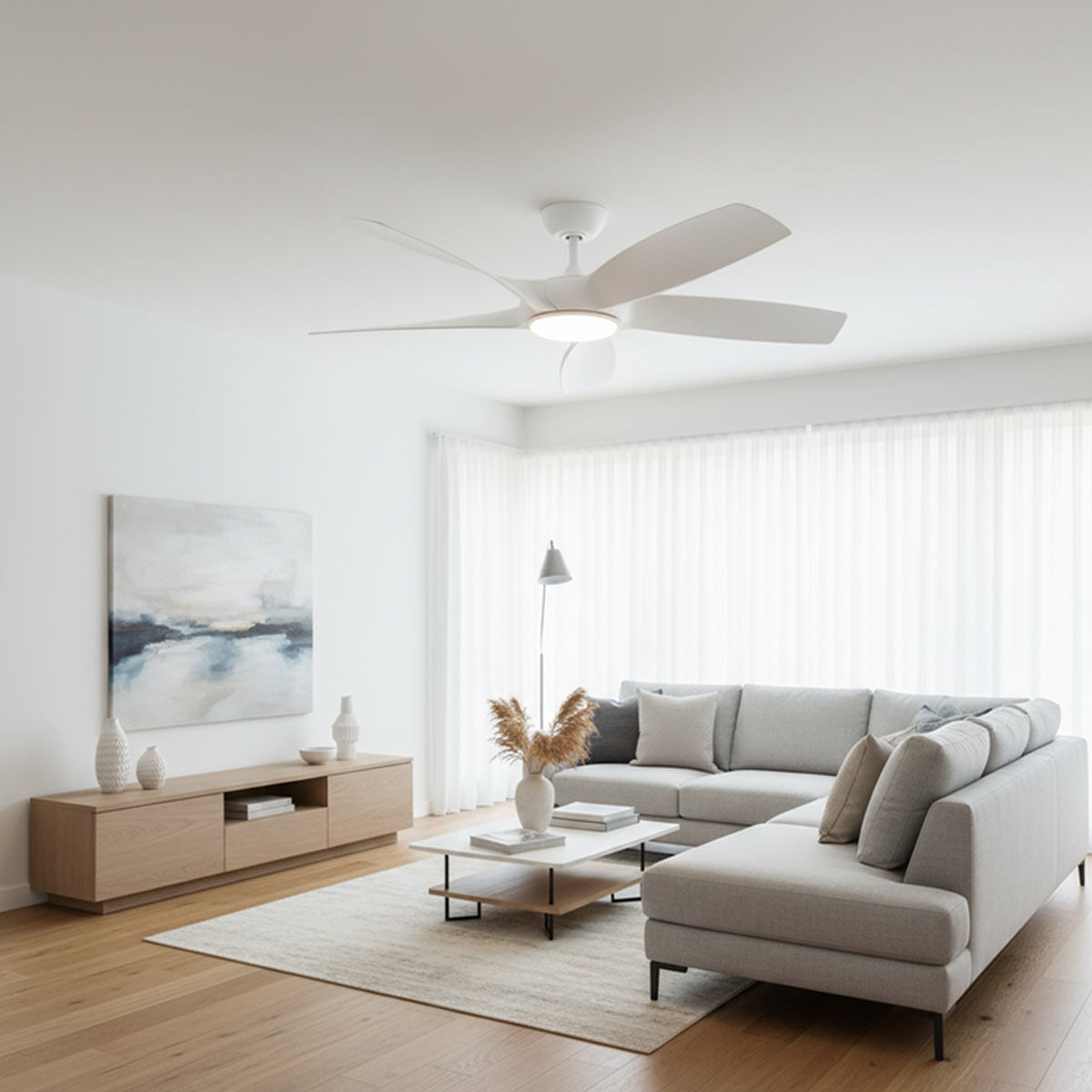 Vellora 54" Smart DC Ceiling Fan with LED Light & Remote