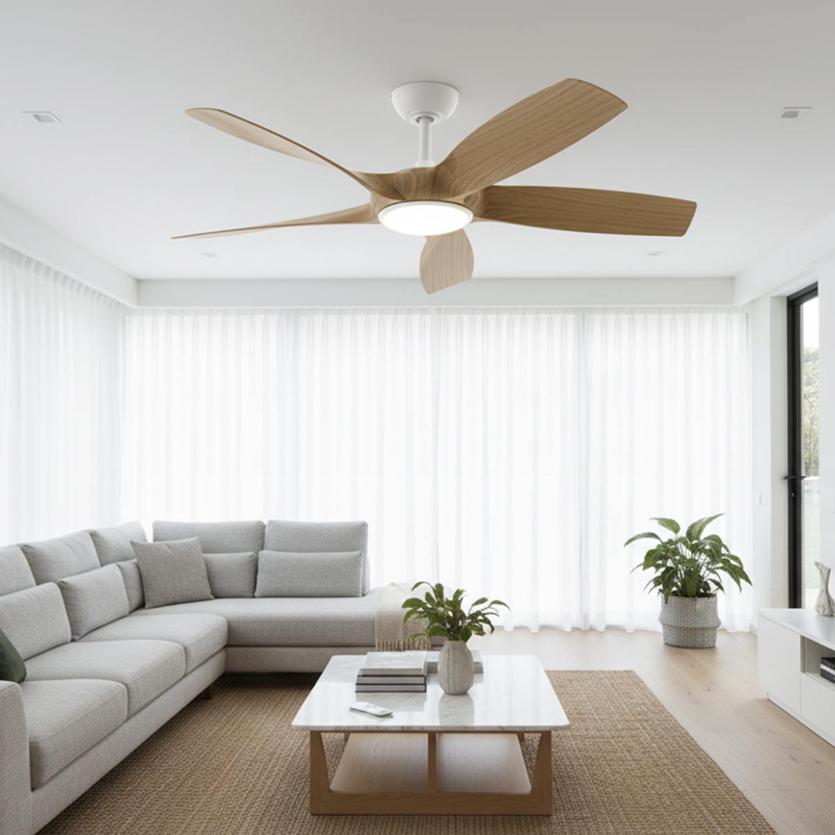 Vellora 54" Smart DC Ceiling Fan with LED Light & Remote