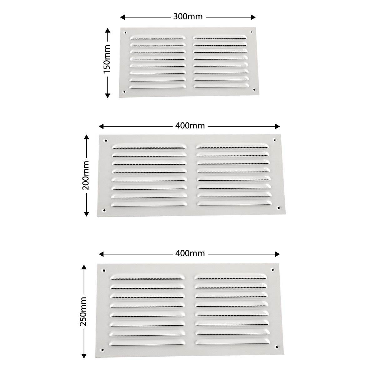 Flush Metal Grill with Mesh Vent Cover