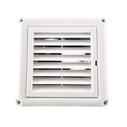 Flush Plastic Grill with Mesh Vent Cover