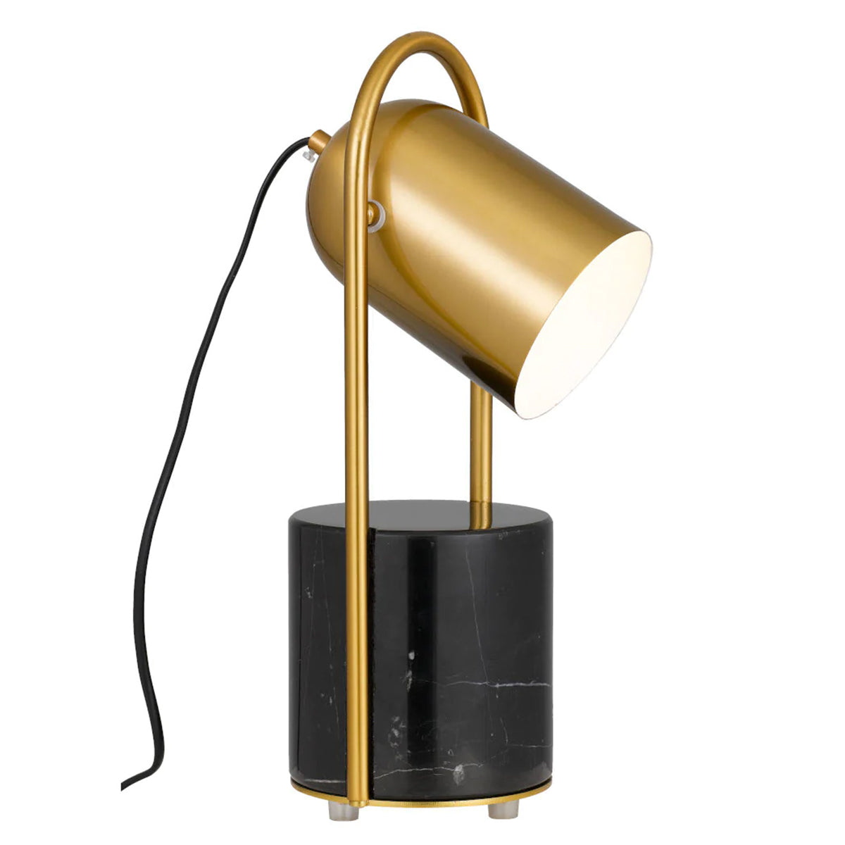 Fidel Marble Table Lamp with Pivoting Shade