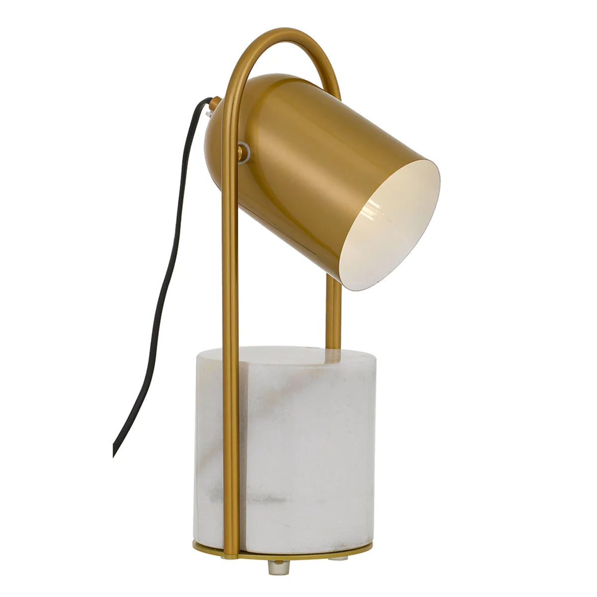 Fidel Marble Table Lamp with Pivoting Shade