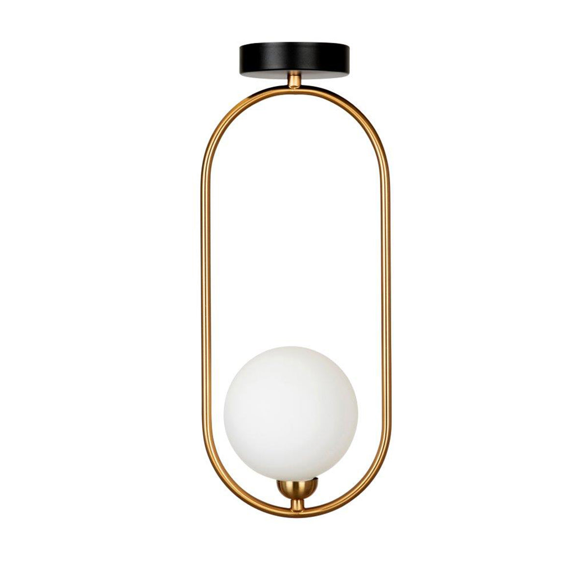 Dacaran Modern 1-Light Metal Oval CTC Pendant – Opal