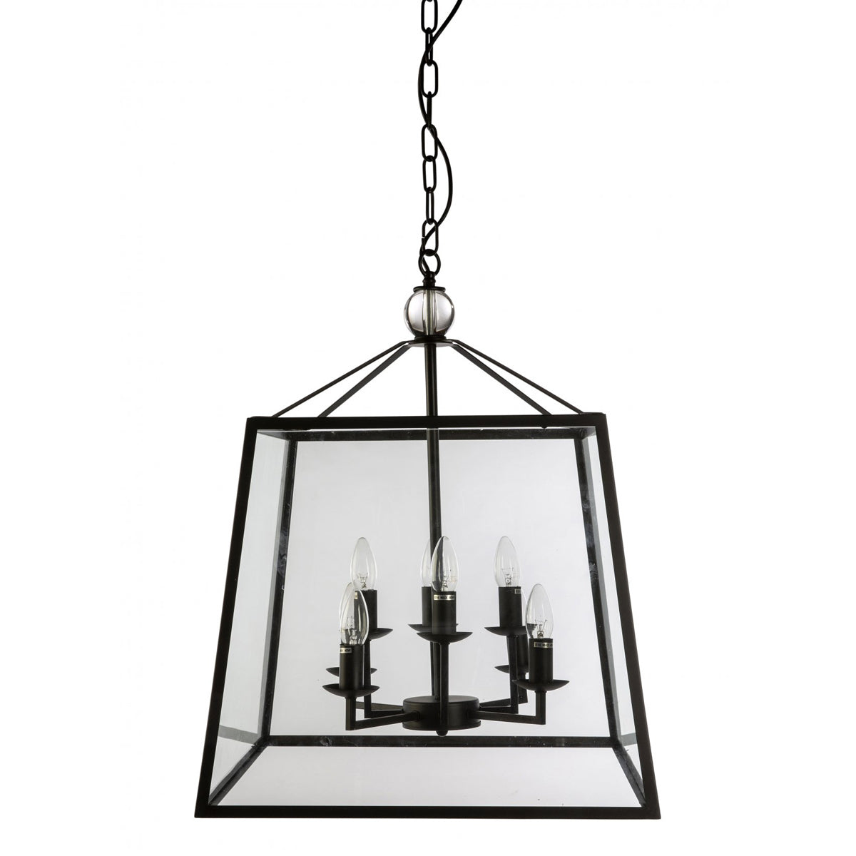 Tamarka Metal Framed Glass Pendant – 4 Light