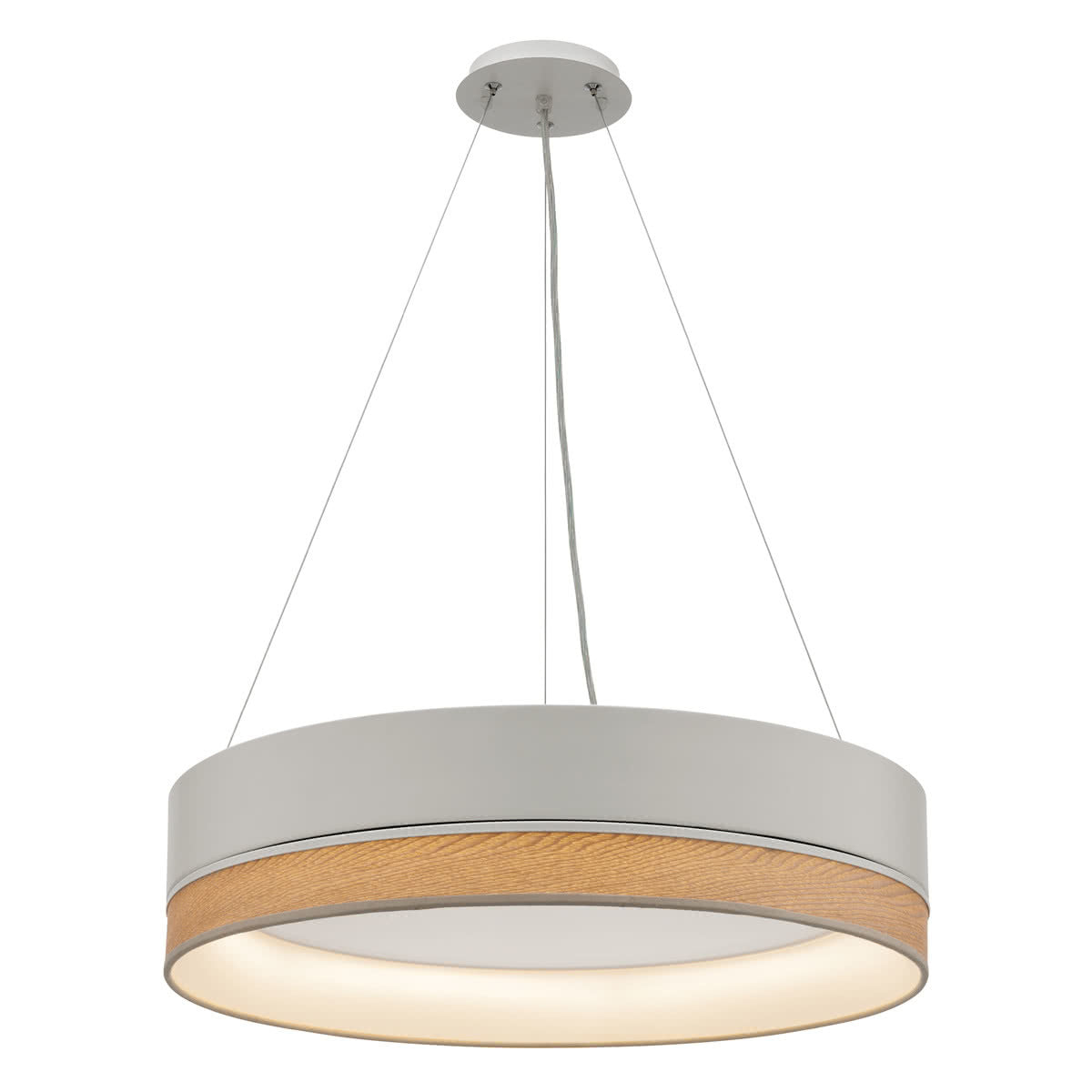 Fitzgerald 24W LED Timber Ring Pendant Light - White
