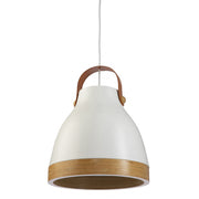 Forme White Timber & Aluminium Pendant Light