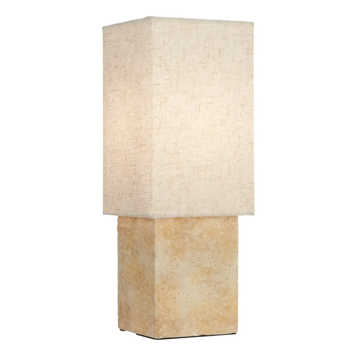 Fornos Travertine Look Rectangular Table Lamp