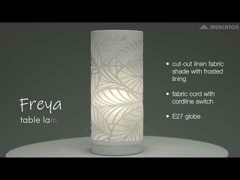 Freya Linen Laser Cut Table Lamp