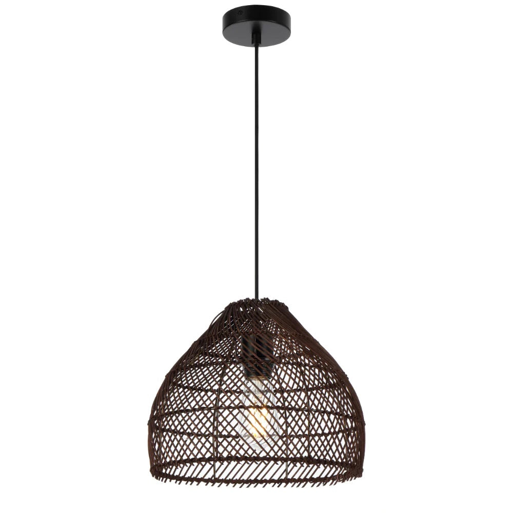 Frya Rattan/Cane Pendant Light - Hand Woven Design