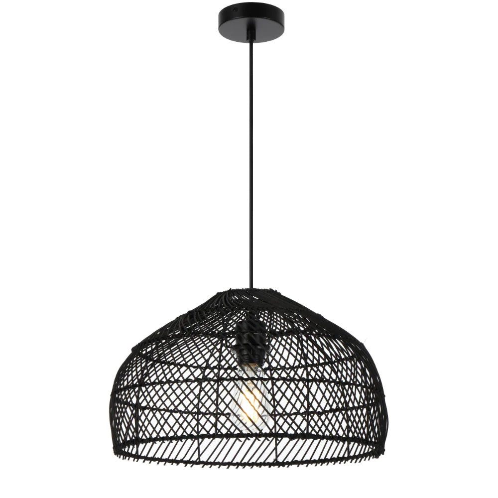 Frya Rattan/Cane Pendant Light - Hand Woven Design