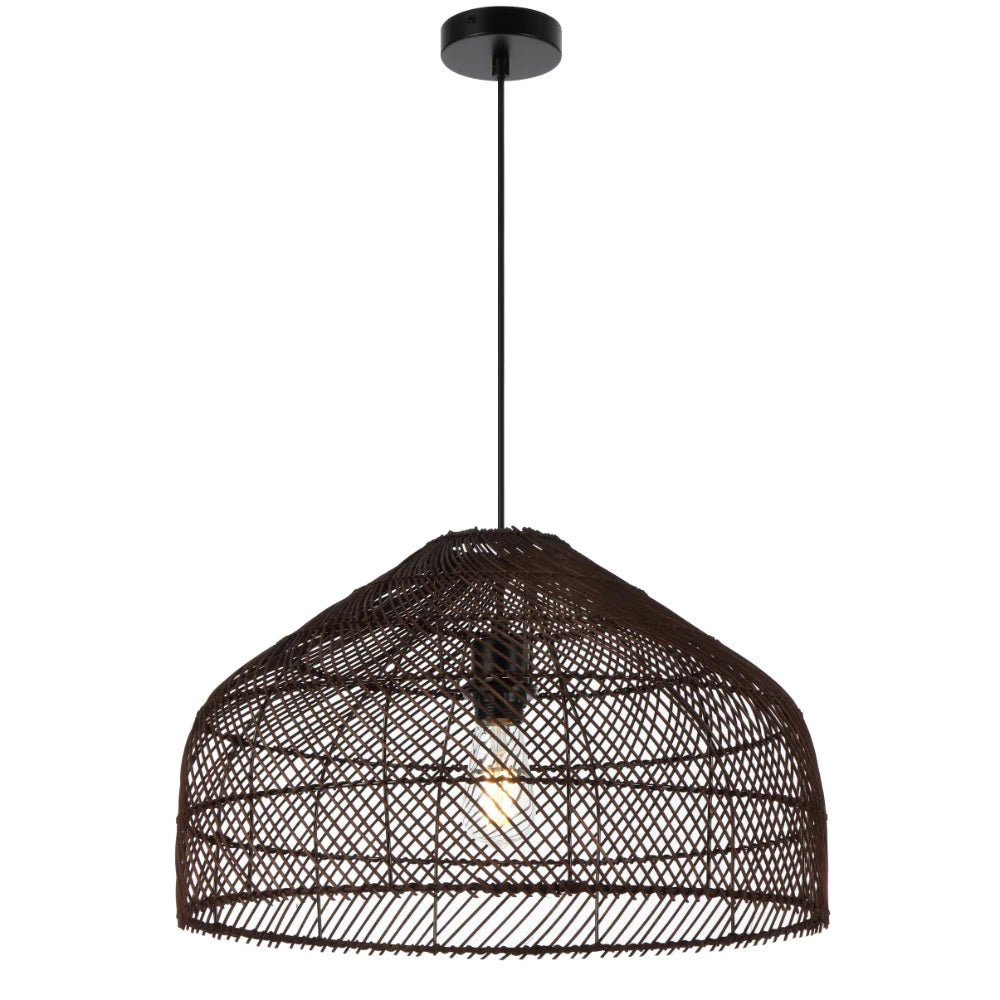 Frya Rattan/Cane Pendant Light - Hand Woven Design