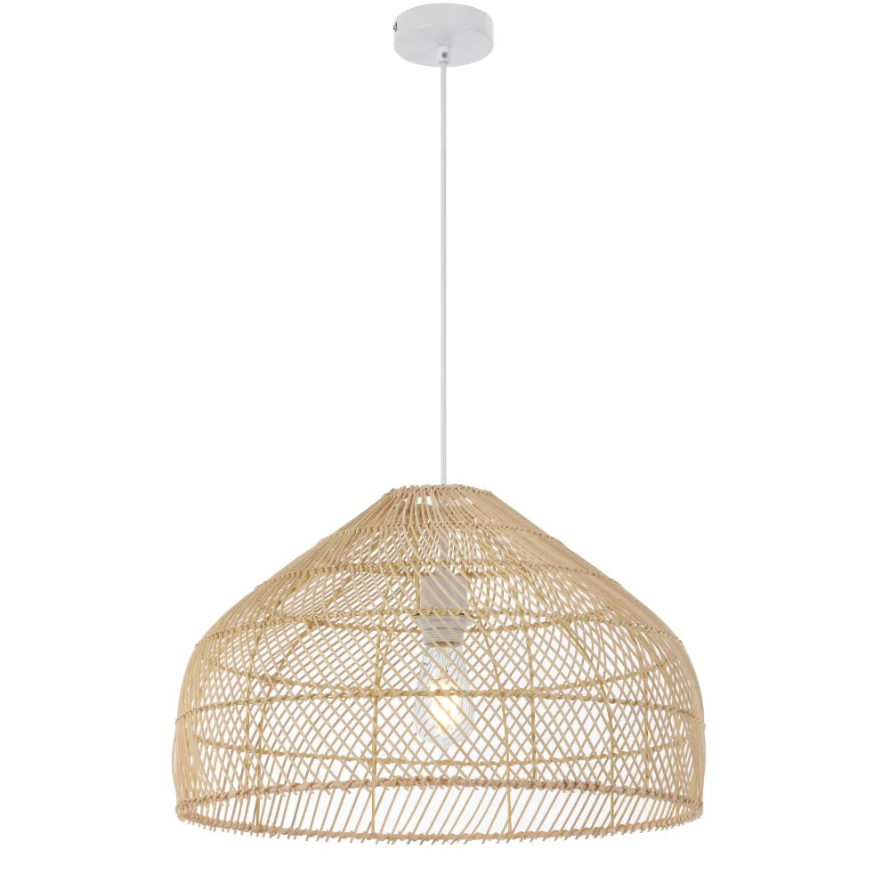 Frya Rattan/Cane Pendant Light - Hand Woven Design