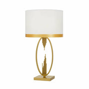 Gabriel Table Lamp with Ivory Shade and Metal Base