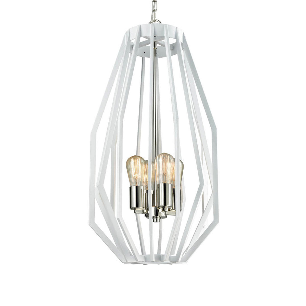 Gamba Narrow 4 Light Metal Cage Pendant