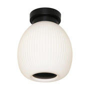 Garman Batten Fix Light with Ribbed Opal Matte Glass