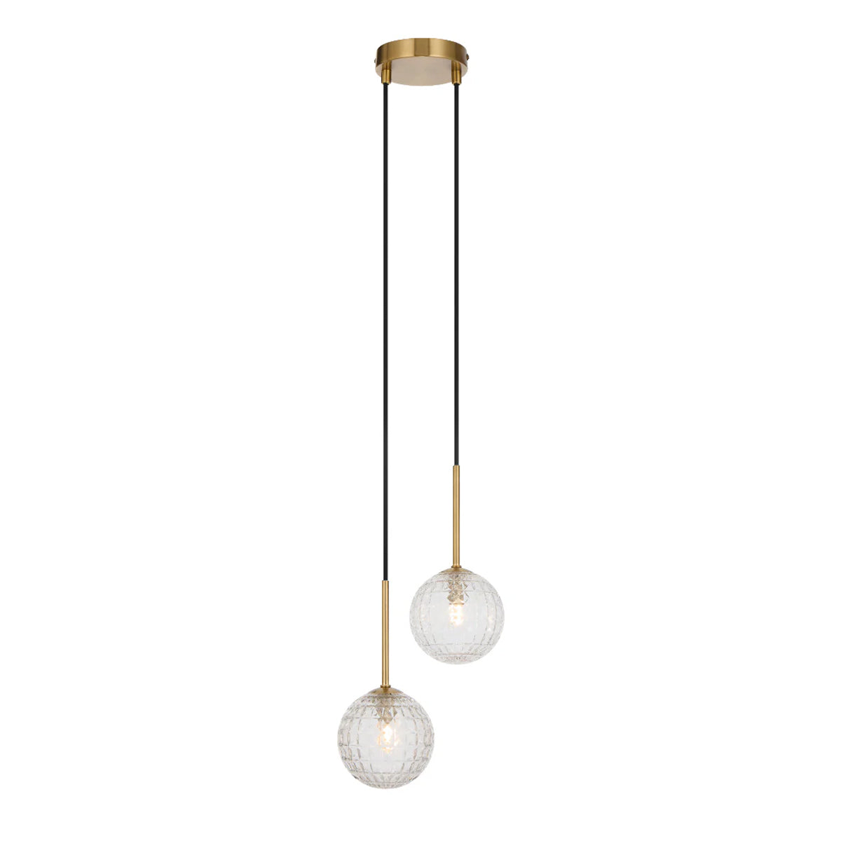 Gaston 2 Light Pendant with Interchangeable Shades